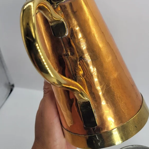 VABELUX Copper Tea or Coffee Pot Maker 3 Piece Kettle Removable Filter #1330 - Picture 9 of 11